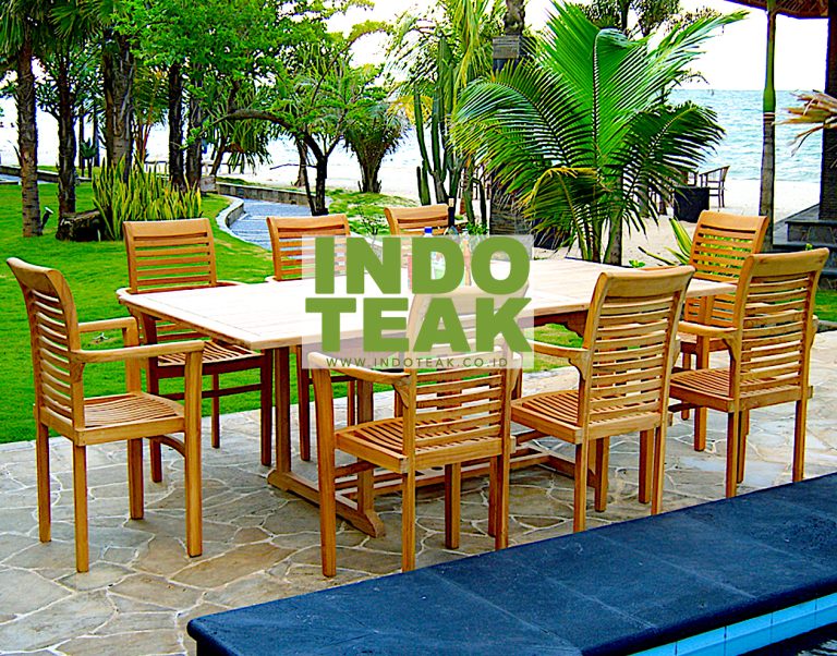 Wooden Furniture Suppliers Luxury Teak Patio Furniture Rectangular Extending Table And 8